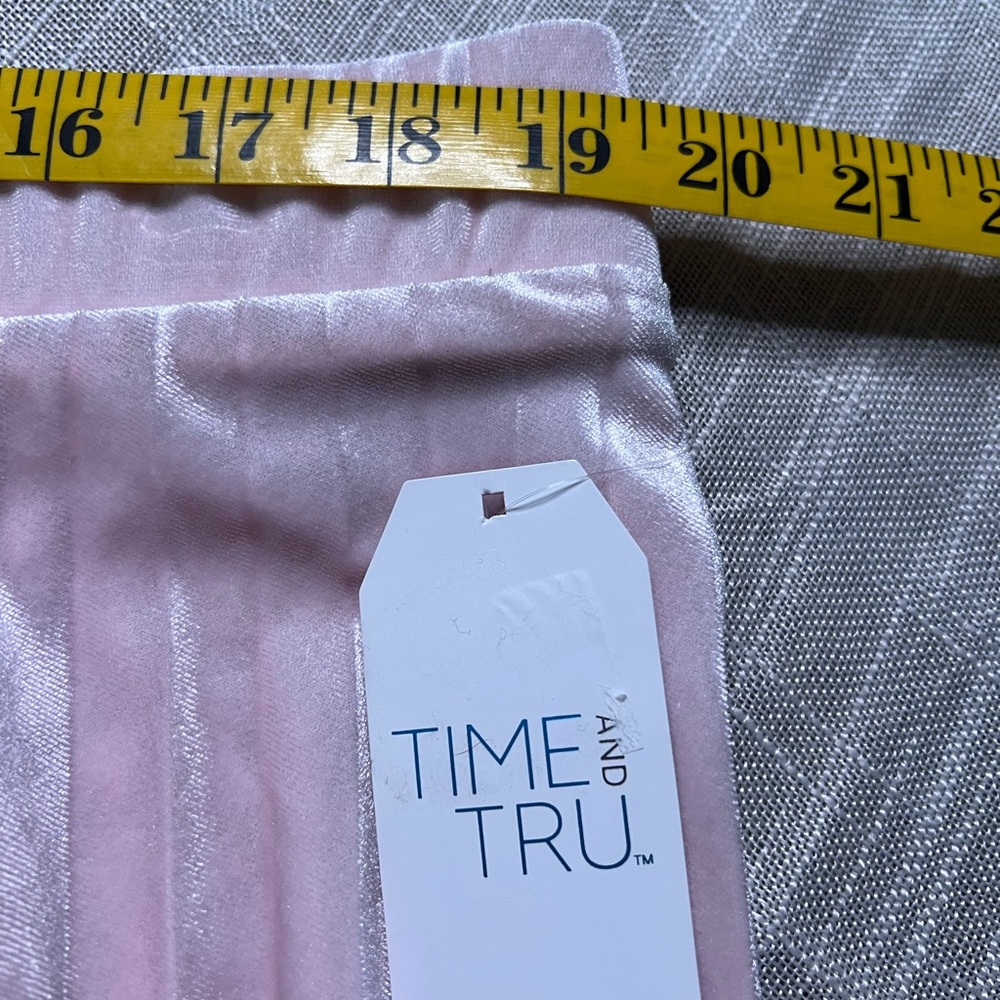 Time and Tru Pink Velvet Midi A-Line Skirt - Picture 7 of 7
